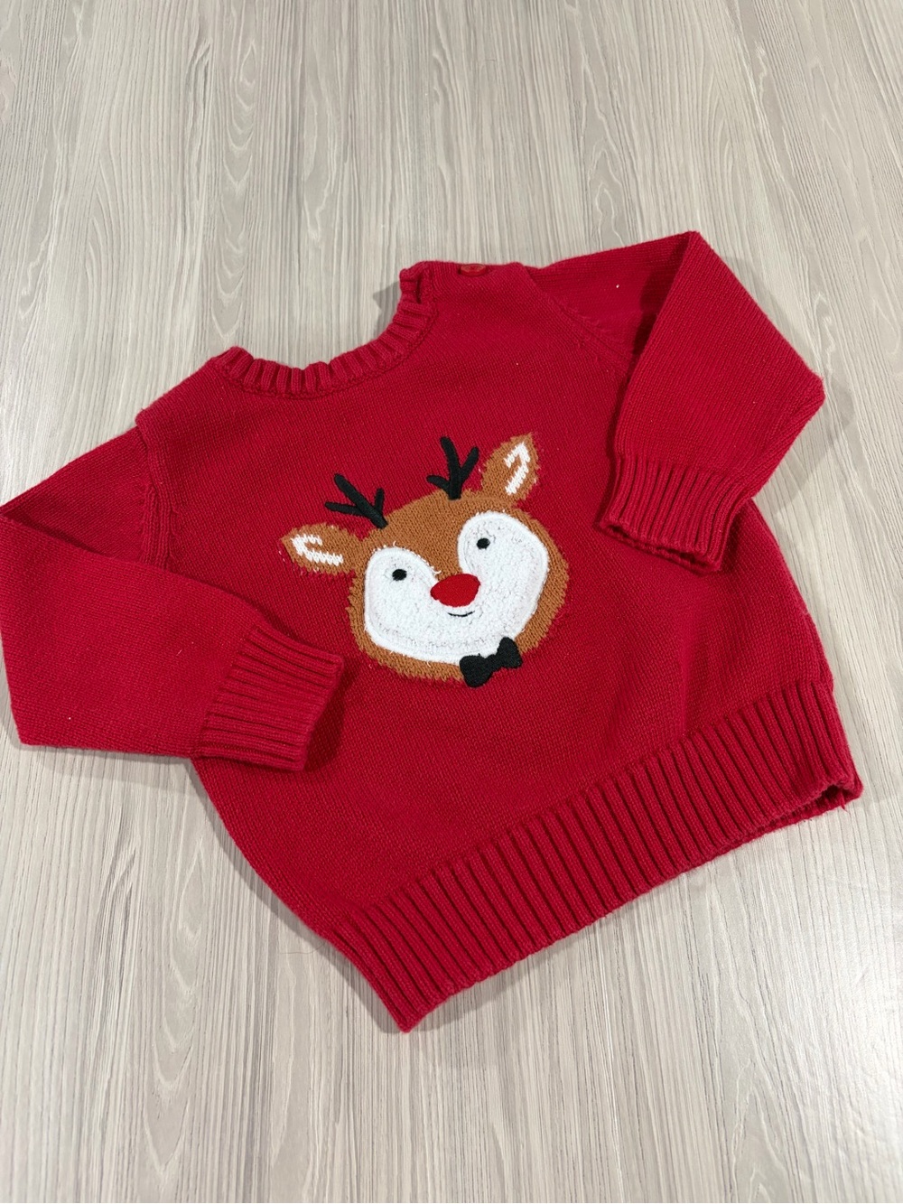 7/$20 Joe Fresh Red Kids Reindeer Christmas Sweater